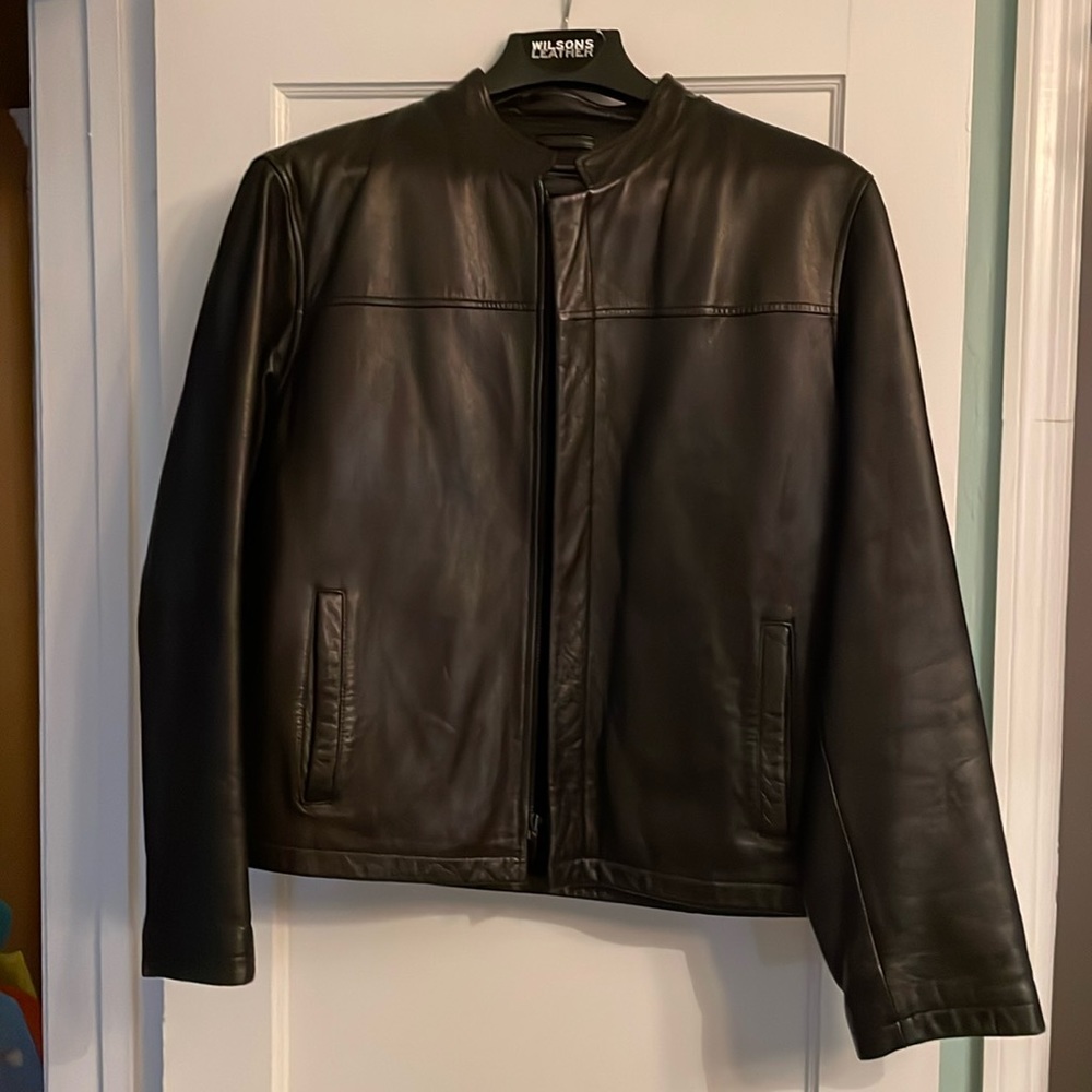 Wilson Leather Pelle Studio, men’s large jacket, color black